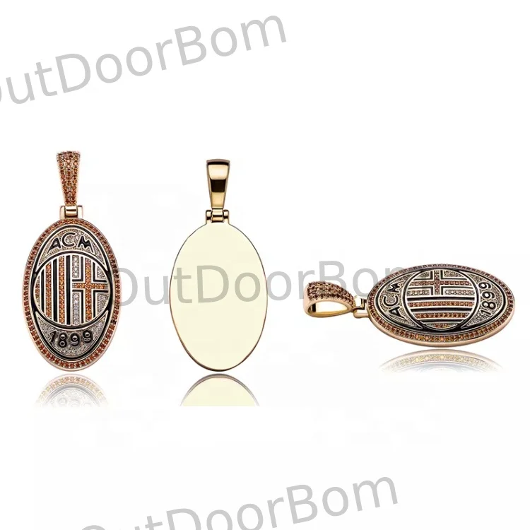 2022 World Cup Souvenirs Football Team Club Badge Pendant Custom Fan Medal Logo Necklace Pendant