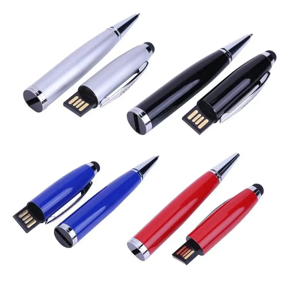 Оптовая продажа рекламные подарки 2 в 1 металлический USB-флеш-накопитель шариковая ручка с 8/16/32 ГБ