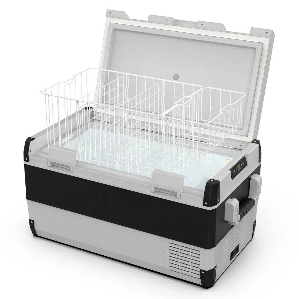 Antuncle 100L Portable Van RV big capacity Car Fridge Compact Freezer  With Compressor fast Cooling 12v