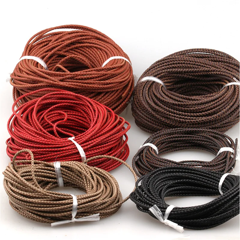 Genuine Leather Braided Bolo Leather Cord for Jewelry DIY Making