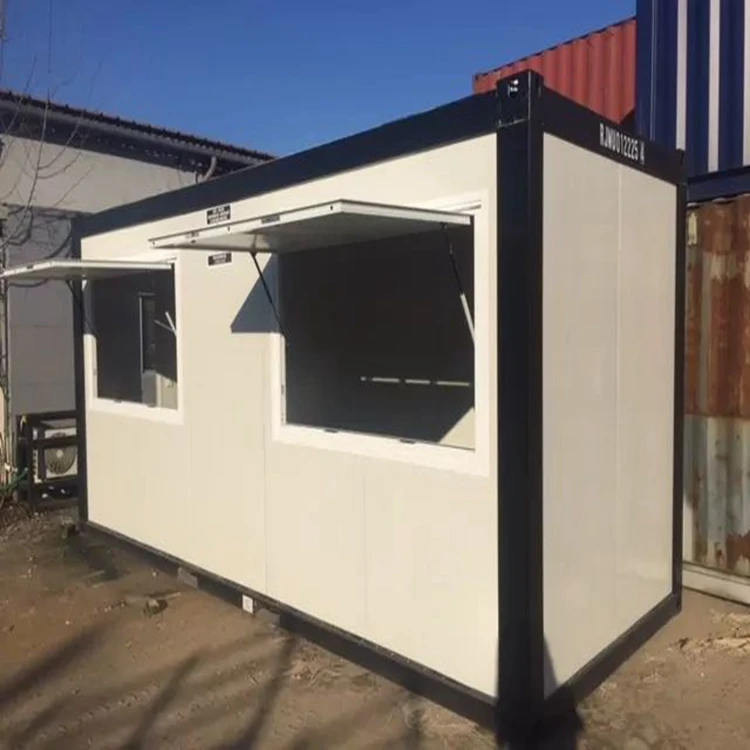 waterproof outdoor foldable wooden container kiosk