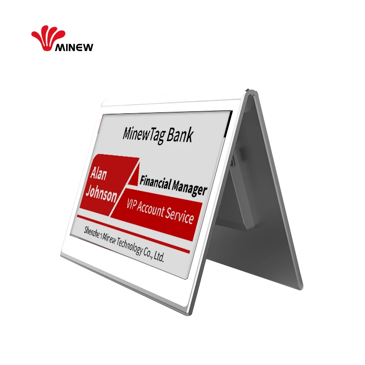 Wireless Intelligent Table Tag 7.5 Inch Digital Large E-Ink Nameplate Display Electronic Office Conference Table Nameplate