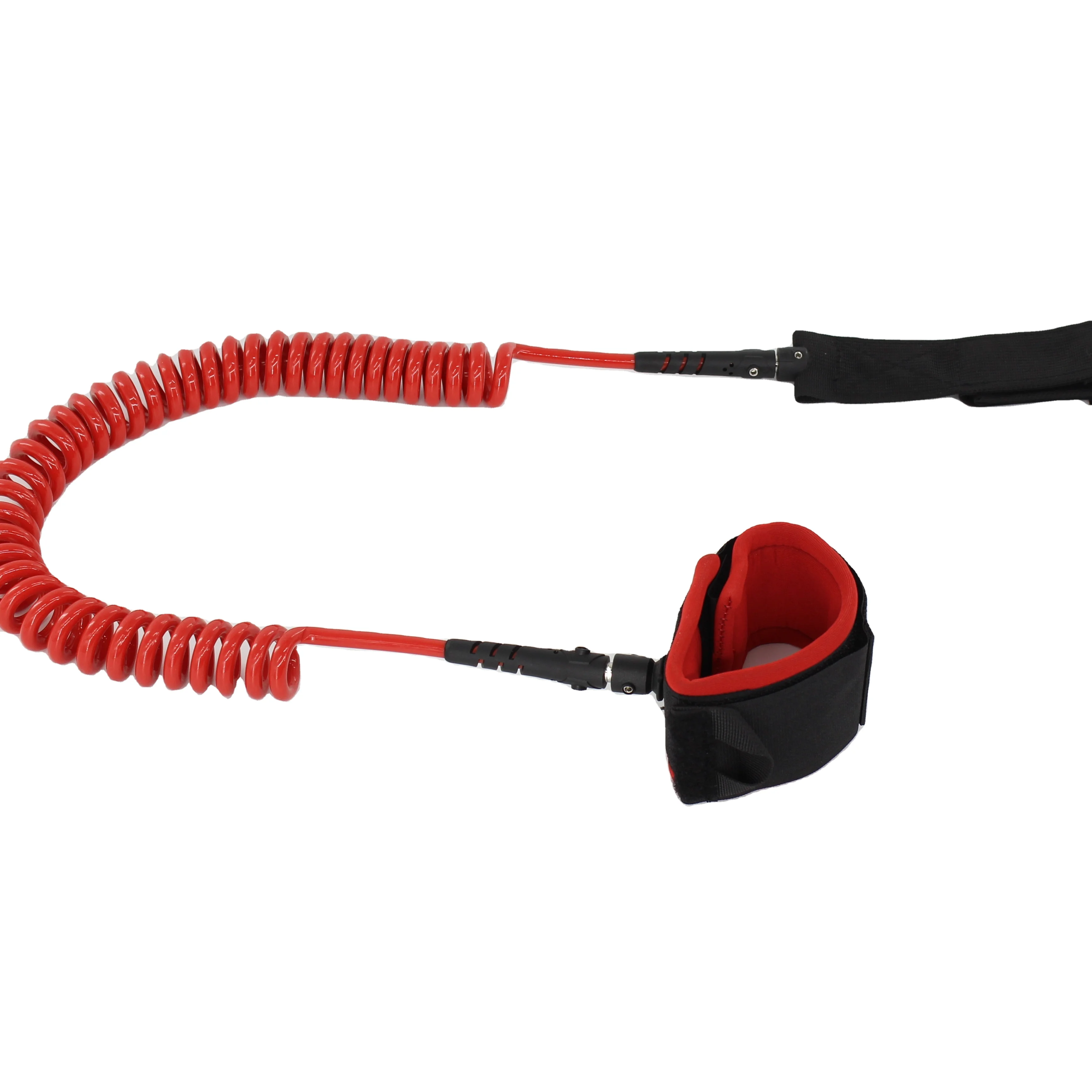 Best Selling Custom OEM Water Surfing Accessories Durable Coiled SUP Surfboard Wave Leg Knee Surf Leash