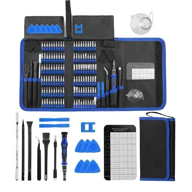Screwdriver Set 142 in 1 Electronics Precision Multi Angle Batch Head Screw Driver  with 120 Bits Magnetic Repair Hand Tool Kit