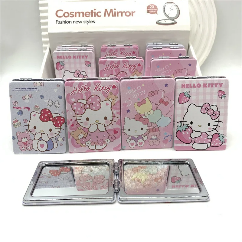 Cartoon mini kuromi mirror, portable round shape mirror, KT mini mirror for promotional gifts