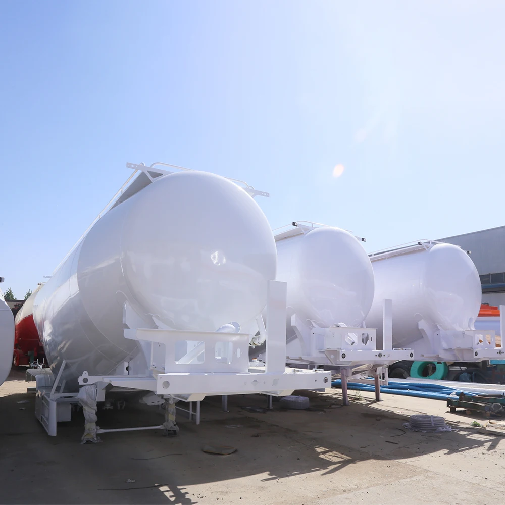 China Factory Direct Sell 3/4 Axles Bulk Cement Powder Tank Trailer Dry Bulk Cement Tanker Semi Trailer