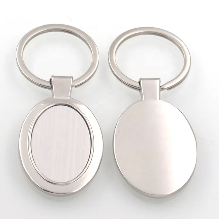 Oval Shape Blank Metal Promotion Keychain