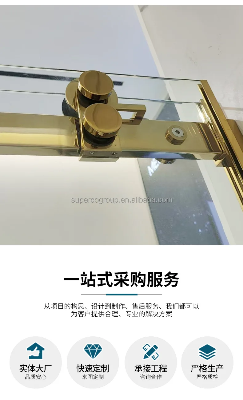 Sliding Shower Door for Bathroom Style Tempered Glass Stainless Steel Modern Chrome Straight Frameless 10 Sets 3 Years PRC 