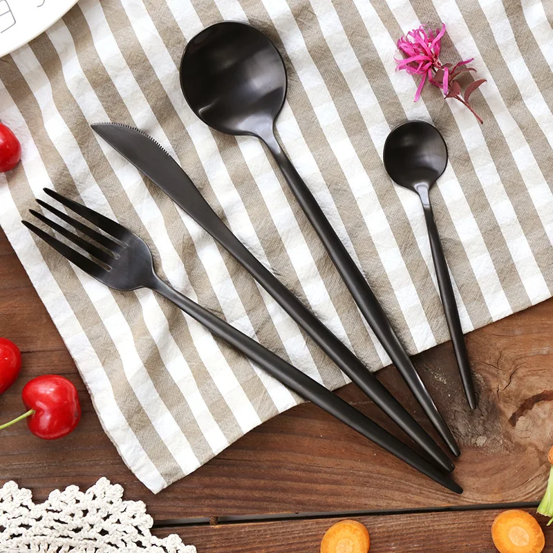 Royal Doulton cubiertos dorados metal Gold Spoon Set Flatware 18/8 Stainless Steel Set Cutlery