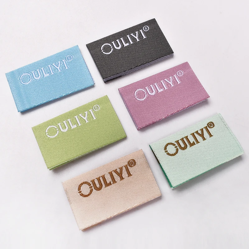 Custom Clothing Tags Garment Label For Your Brand Customized Made Woven Labels Fabric Tag For Bag Shoe