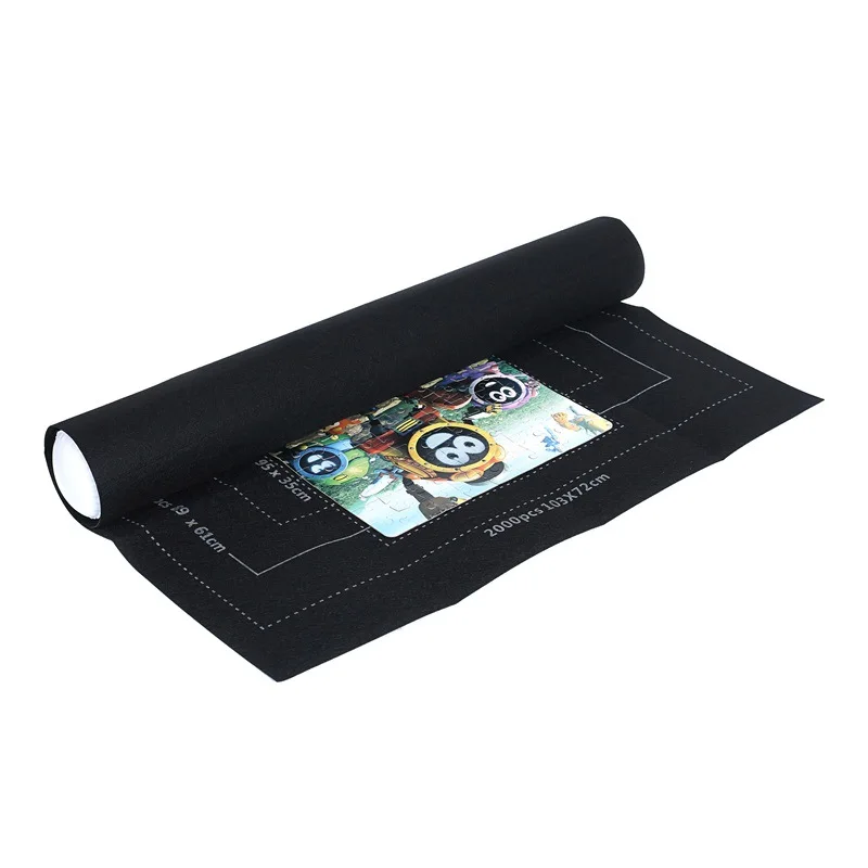 Jigsaw Roll Felt Mat Puzzle Storage Mat Puzzles Blanket For Up to 1500 Pieces Puzzle Accessories Portable Storage bag