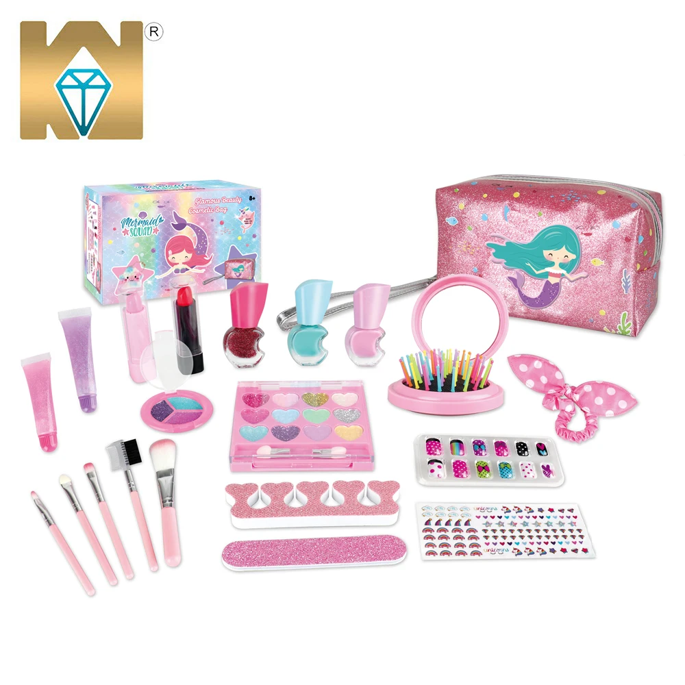 
KUNYANG TOYS Amazon Hot Sale Make Up Set Toys Simulation Kids Cosmetics Makeup Set Girl Toys Kids Cosmetics With Cosmetic Bag  (1600117688589)