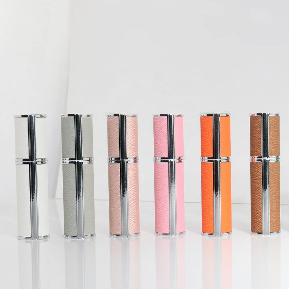 Leather Sticker Perfume Atomizer Portable Fragrance Dispenser Cosmetic PUMP Sprayer CN;GUA F902 Bottle Decant Bottle Aluminum