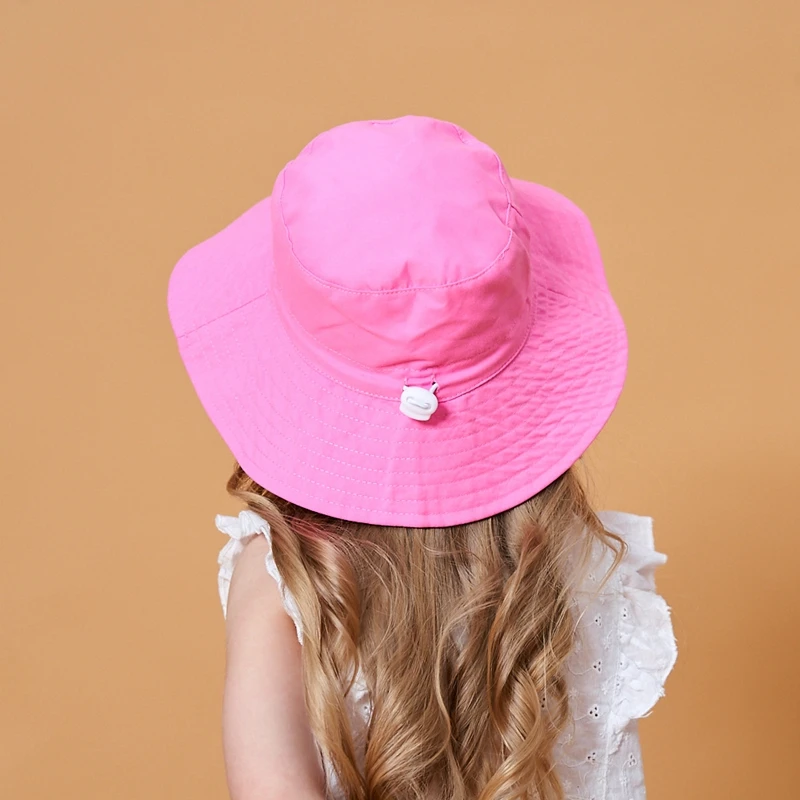 Оптовая продажа оптом новый дизайн регулируемый размер красочная детская шляпа от солнца для малышей простой полиэстер хлопок детская Панама