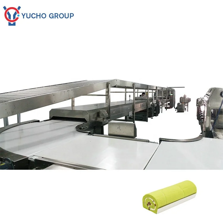 Automatic Swiss Roll Layer Cake Machine Production Line In China Factory