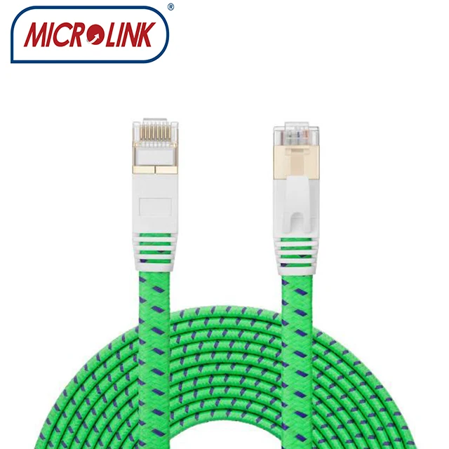 3M cat7 cat8 flat braid jumper  ethernet LAN  ribbon braiding Patch Cord