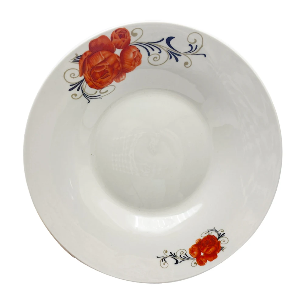 Factory Factory White Porcelain Plain Plate Fine Porcelain China Soup Plate Deal Salad Bowl For Africa South America