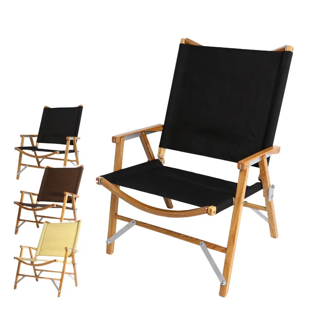 Оригинальный Деревянный складной стул Kermit для пикника, кемпинга, пляжа, с деревянным подлокотником