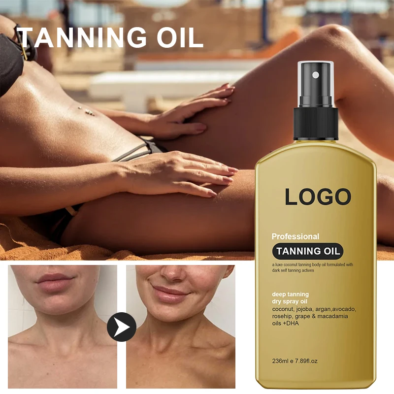 Factory OEM/ODM Natural Ingredients Intensive Hydrating Solarium Spray Tanning Oil