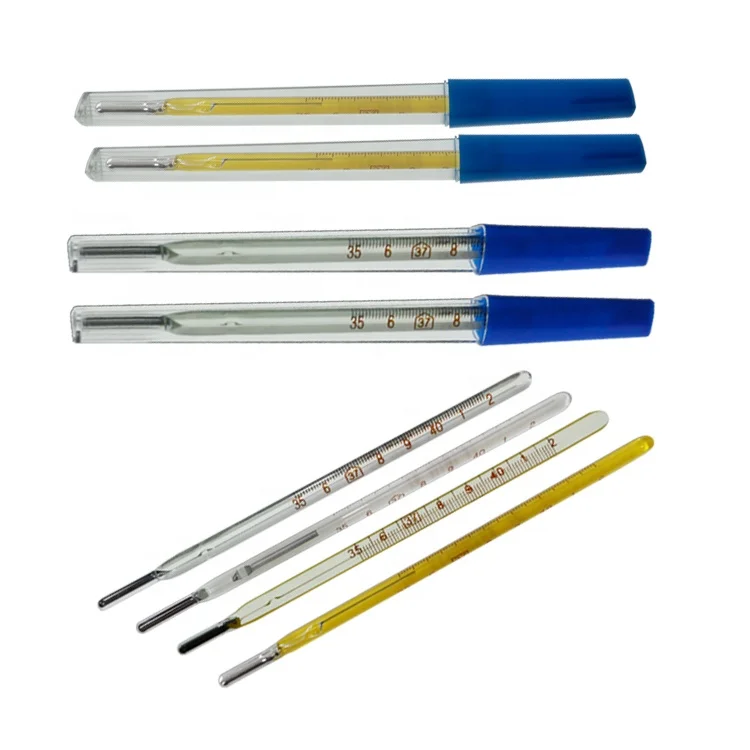 High Quality Medical Mercury Oral Armpit Glass Clinical Celsius and Fahrenheit Thermometer