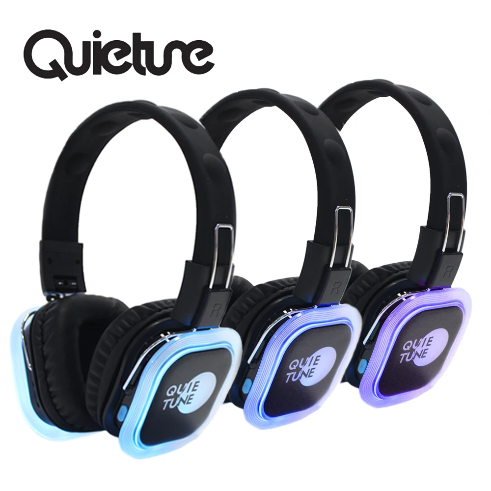 F39 HIFI Parties  Wireless Silent Disco Headphones with 3 or more Channels and LED Light within 500m Control Range