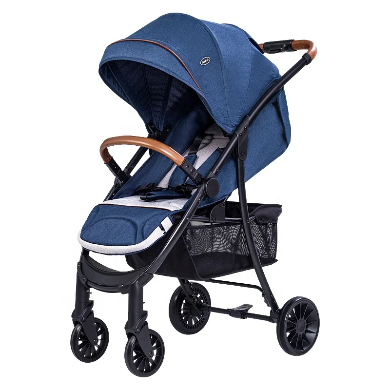 Outdoor sun shading foldable portable shock proof baby stroller