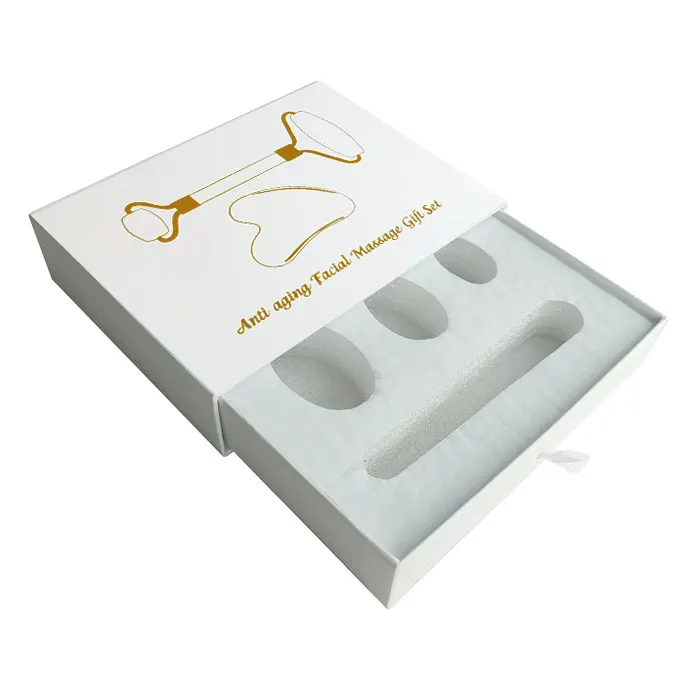 luxury package jade facial roller and gua sha set wholesale boxes custom colour jade roller gu sha packaging box