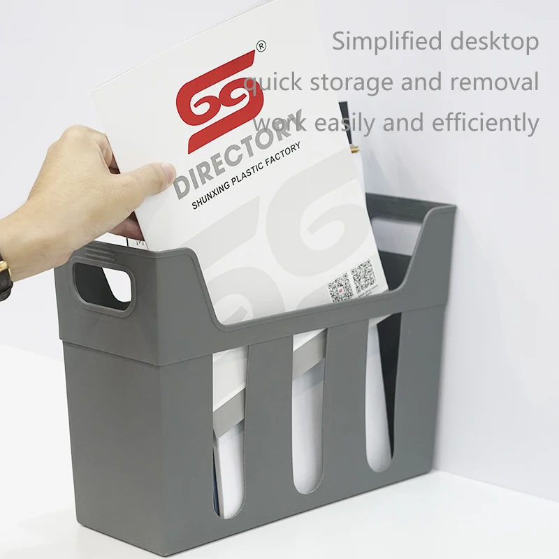 Wholesale cheap file desktop Tray Magazine File Document plastic storage box for sale