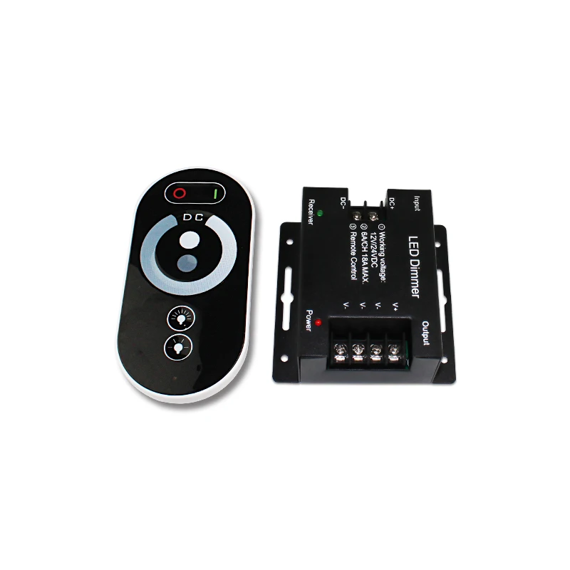 Заводские продажи 6A 216 Вт DC12V-24V яркость Регулируемый RF сенсорный пульт дистанционного управления один цвет диммер