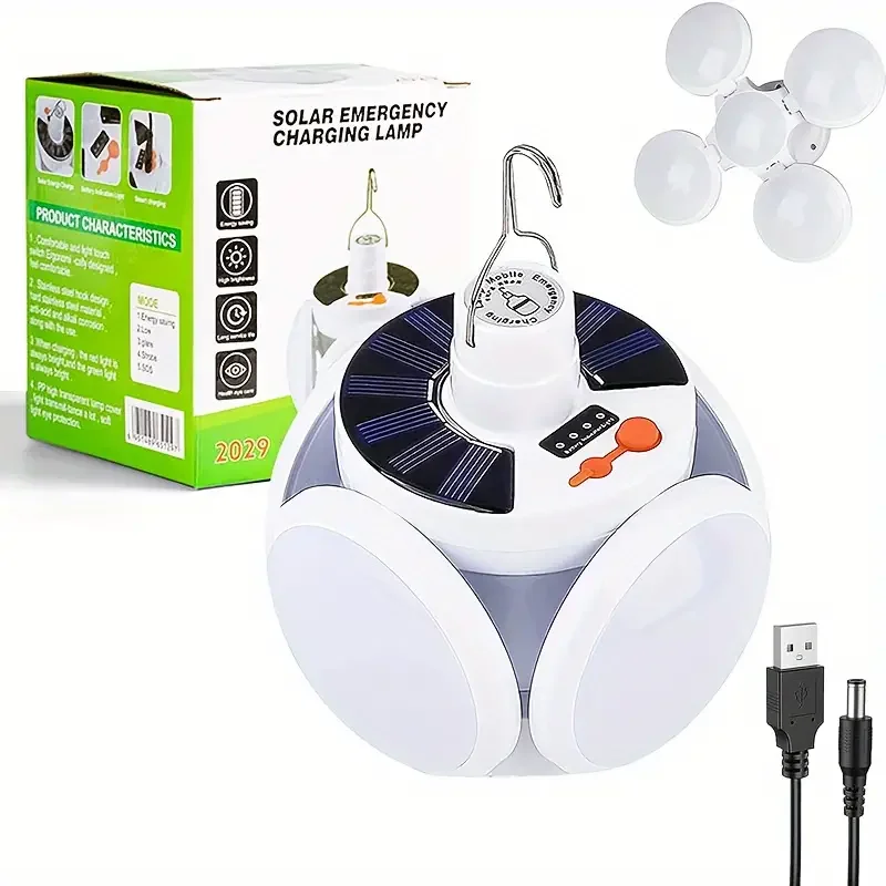 Solar Portable LED Light Bulb 40W solar outdoor lighting system Rechargeable Lantern Emergency Lights Lamps