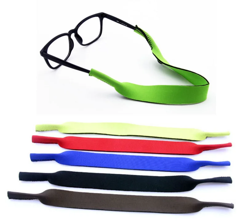 Quality Pure Color Neoprene Glasses Holding Strap Sunglass Non-slip and Anti-lost Neck Strap Lanyards for Swimming, running