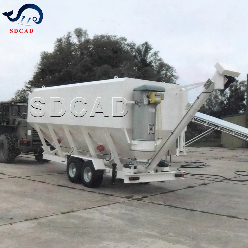 SDCAD Brand China Good Quality factory supply 80 Ton horizontal cement silo