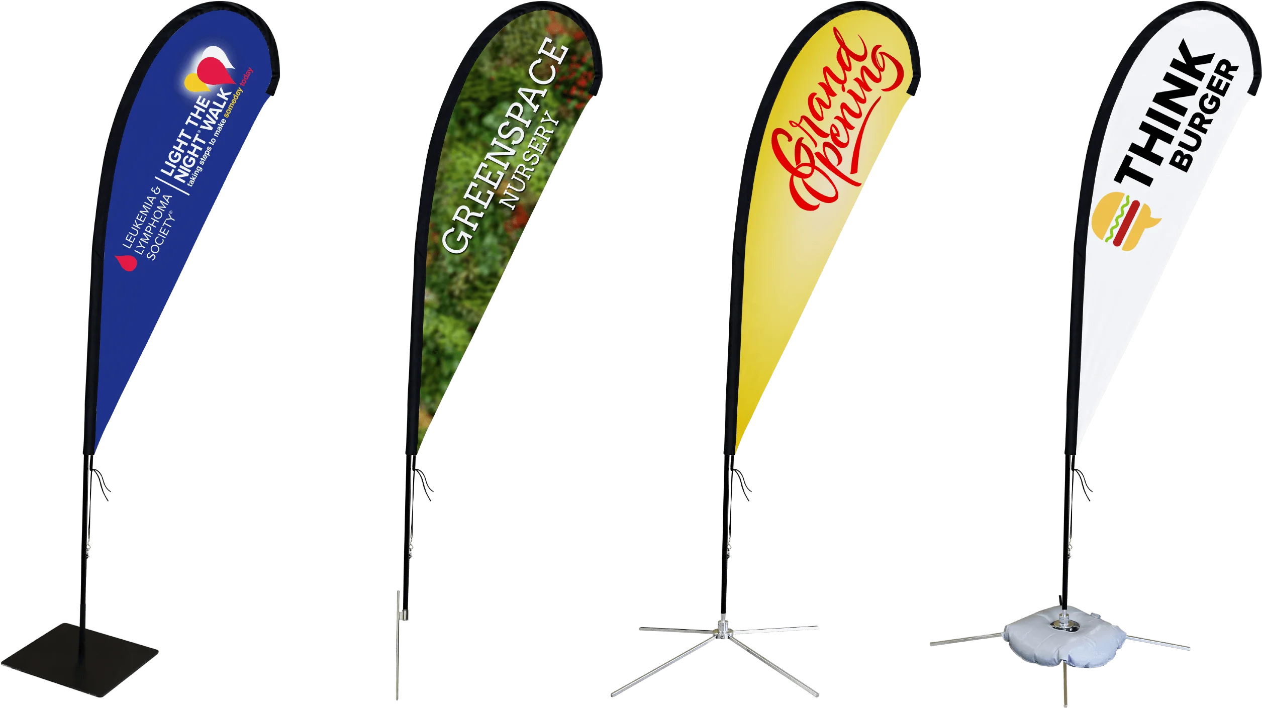 GLOBAL TENT Eye-Catching Promotional Banner Custom Advertising Teardrop Flag With Logo
