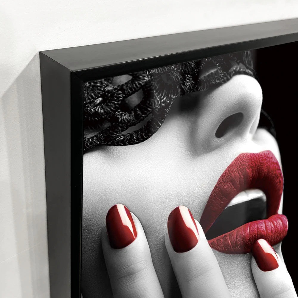 Factory Top Ranking Product Sexy Red Lips Painting Canvas Wall Art Oil Print Wall Decor Modern Decorative for Living Room