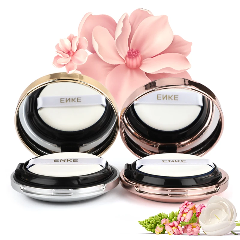 
free sample OEM/ODM Fashion Face Powder Packaging Empty round Air Cushion Compact Powder Case 