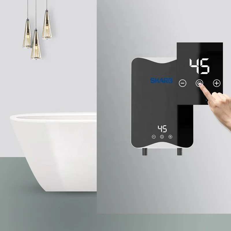 HOT Cheap Plastic Tankless 5500W Bathroom Faucet Hot Cold Water Tap Instant Electric Water Heaters With Shower Head