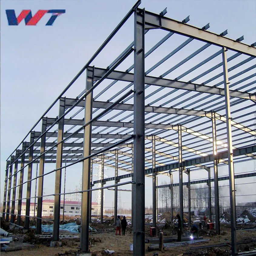 
Cheap Double Slope Galvanized Steel Structure Warehouse 