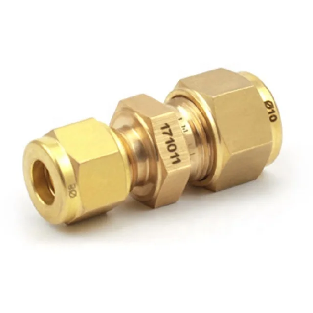 Swagelok Type Hikelok 316 Stainless Steel Brass Union Double Ferrule Tube Compression Fitting