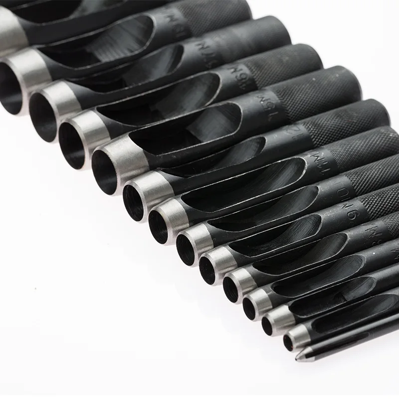 1MM Chrome-Vanadium Steel Leather punch Craft Band Tool Leather Gasket Belt Hollow Punch Smooth Hole for Bag Watch