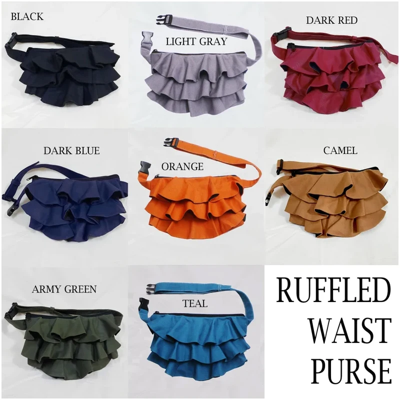 Designer version Wholesale Custom Fanny Pack Travel Sling Bag Canvas Waist Purse  Ruffle Chest Bag for women