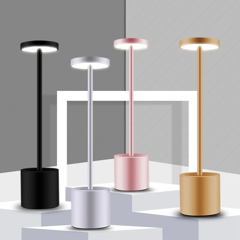 cordless rechargeable luxury table lamps home decor portable battery lamp for bar, restaurant
