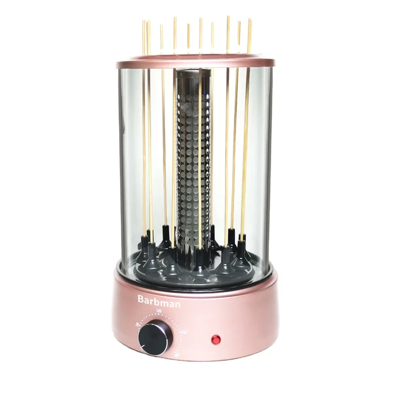 Household Skewered Chicken Wings for Dinner Smoke-free Vertical 360-degree Rotating Barbecue Grill Machine Electric Griller