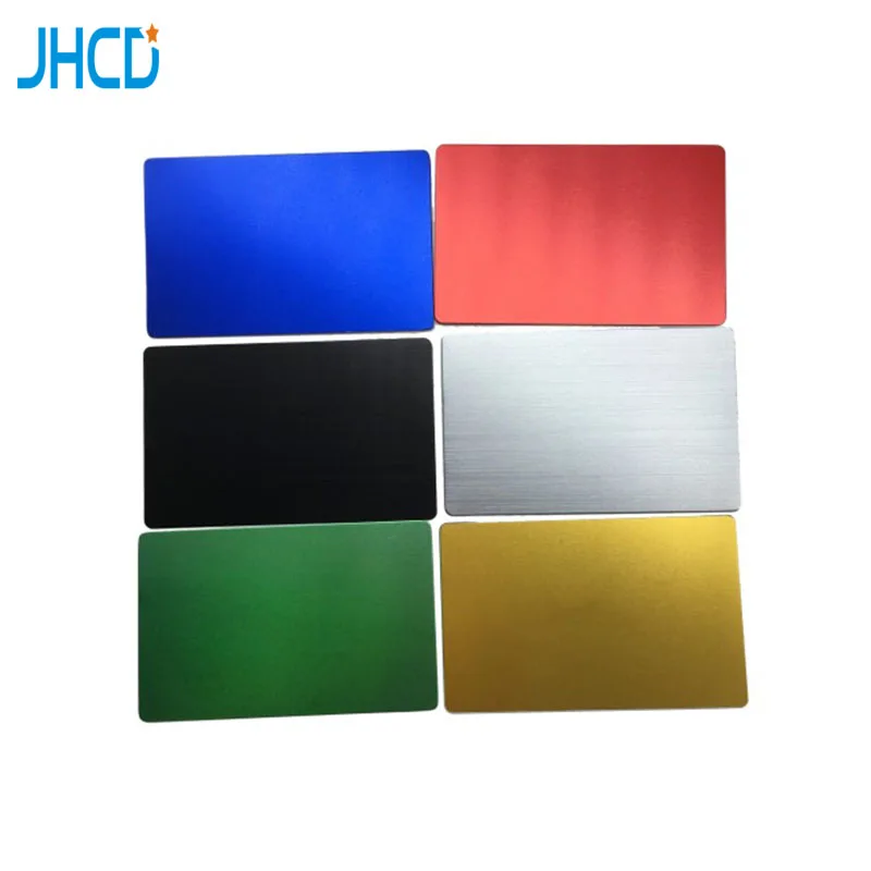 .8mm 0.5mm thickness 86mm x54mm black blank anodized alumina aluminum business cards