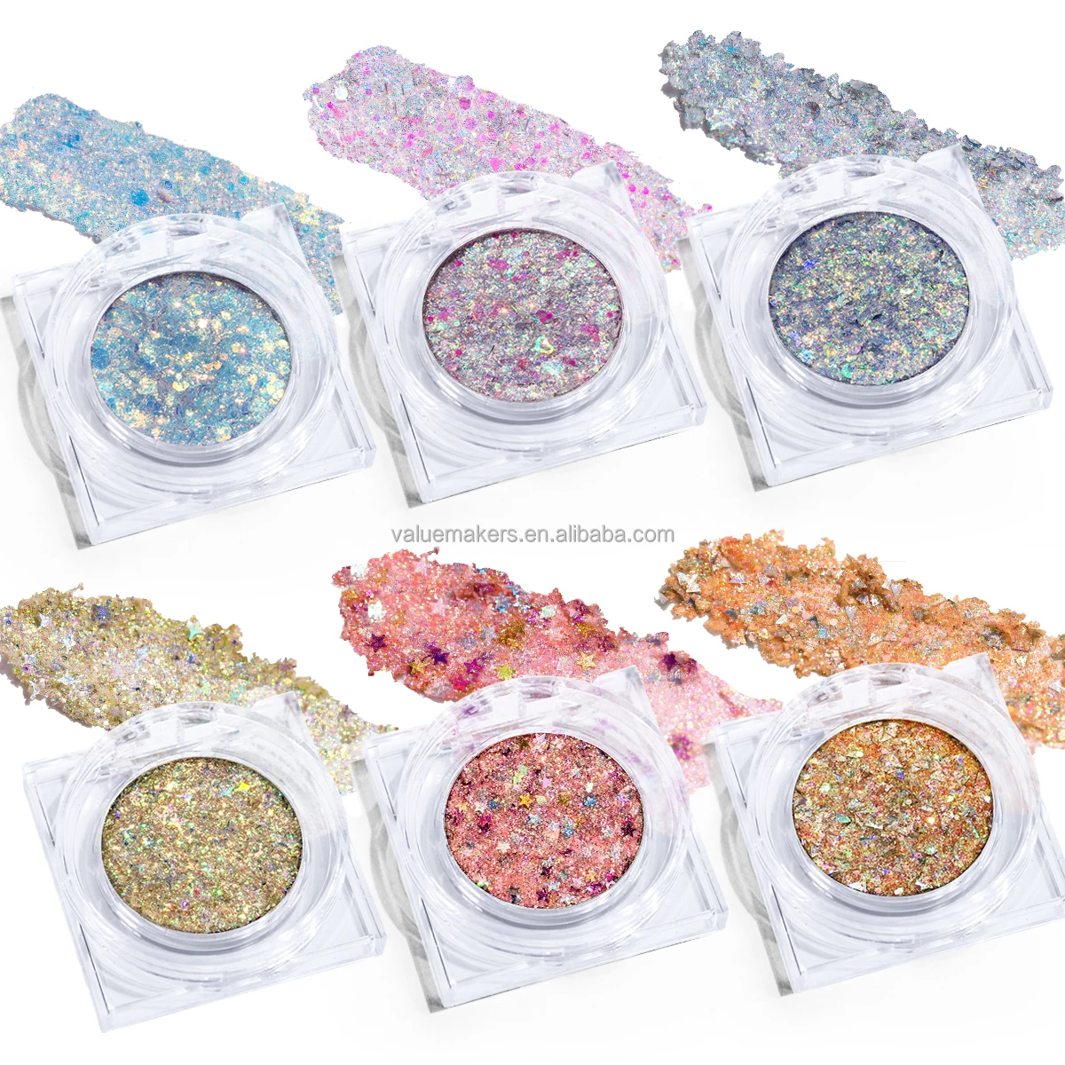 Cosmetics wholesale glitter eyeshadow vegan makeup high pigment eyeshadow palette glitter eyeshadow gel