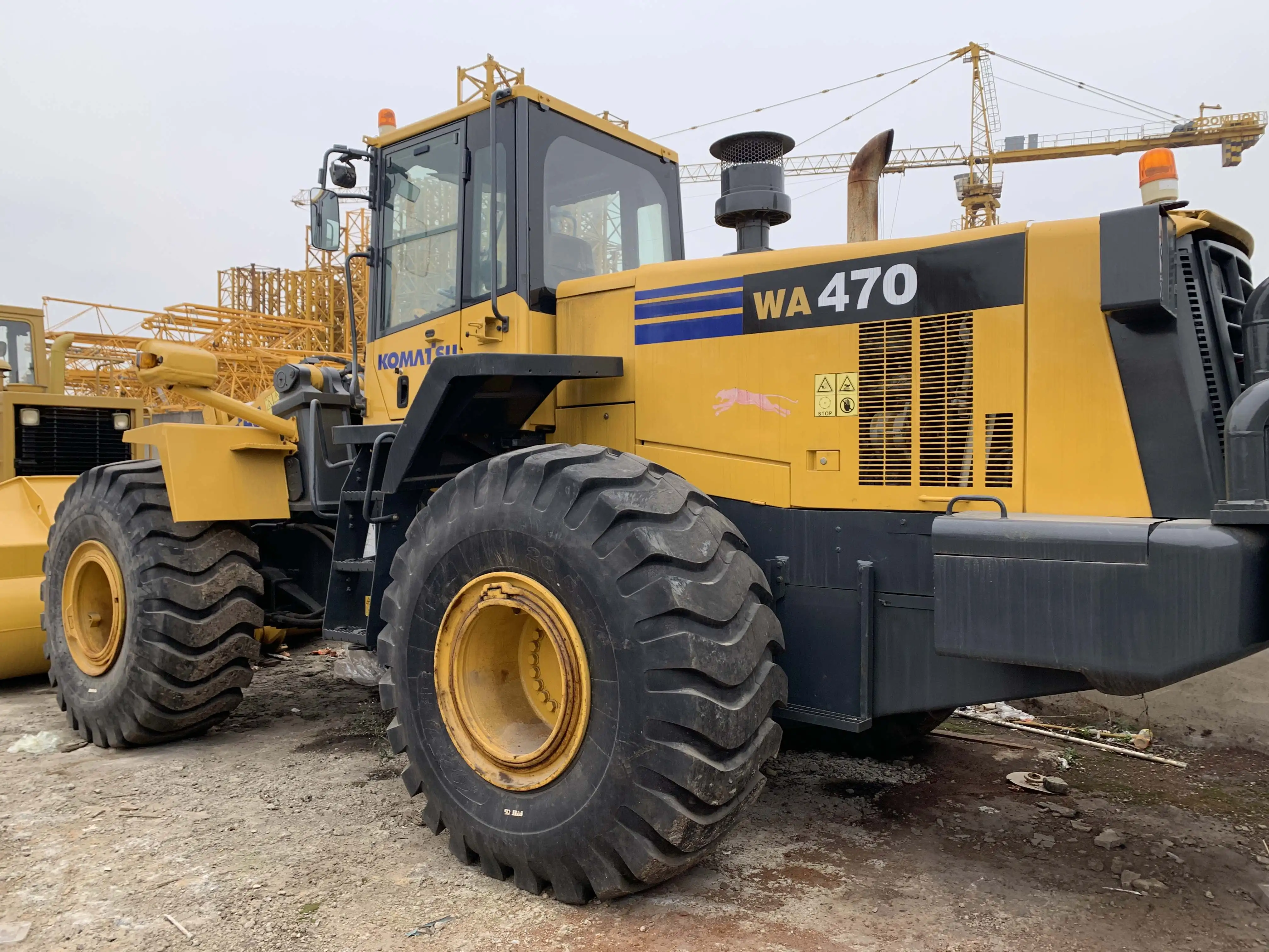 4.2cbm Вместимость ковша KOMATSU б/у WA470-6 фронтальный колесный погрузчик/KOMATSU WA470 погрузчик