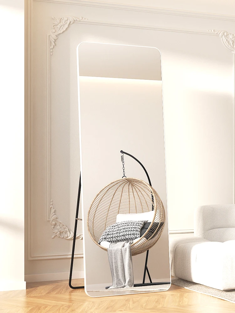 floor mirrors dressing mirror full square length large size oversized Full-length body free standing wall aluminum framed mirror