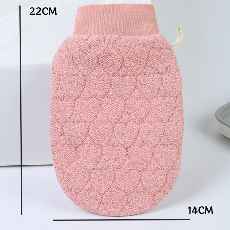 OEM/ODM Custom Logo Bathroom Products Bath Exfoliating Glove Scrubber Natural Exfoliator Gloves For Dead Skin Viscose Scrub Mitt