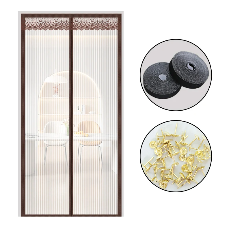 2024 EVA Magnetic air-conditioning door curtain  automatic closing door curtain suitable for Kitchen Living Room Bedroom