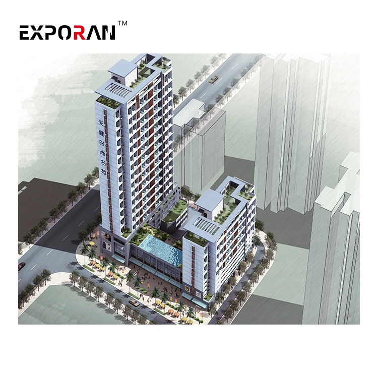 3D rendering watch sketchup design of apartment architectural renderings