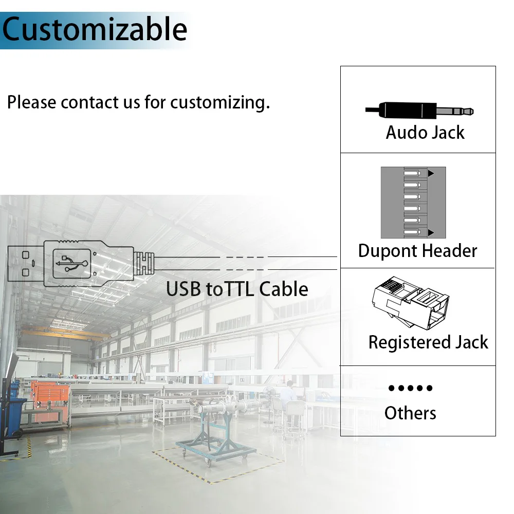 6ft/1.8m  USB  to 3.3v TTL  Logic Level  3P  Dupont Header Connector  CP2102 Chip 3 Pins TTL UART Serial Cable